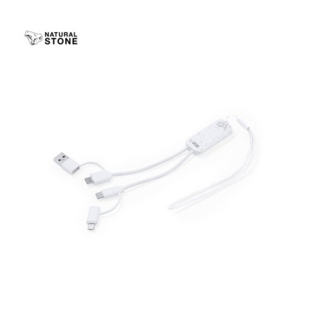 Câble de Charge Éco-responsable Personnalisé pas cher - Surgex Matières : ABS Couleurs : blanc personnalisable avec votre logo