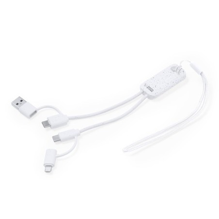 Câble de Charge Éco-responsable Personnalisé pas cher - Surgex Matières : ABS Couleurs : blanc cadeau entreprise pas cher
