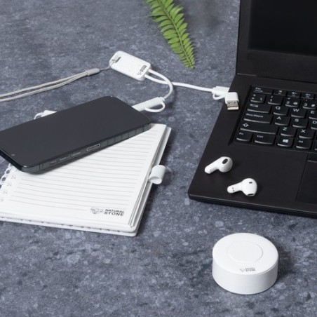 Câble de Charge Éco-responsable Personnalisé pas cher - Surgex Matières : ABS Couleurs : blanc impression haute définition