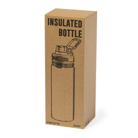 Bidon Isotherme Thermique Premium Personnalisé Corvac Matières : acier inoxydable Couleurs : noir livraison express 24h 48h