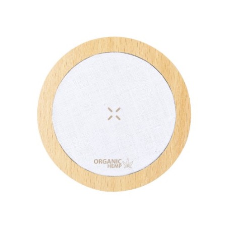 Chargeur Sans Fil Éco-responsable Personnalisé 15W - Kuzgal Matières : bois personnalisable avec votre logo