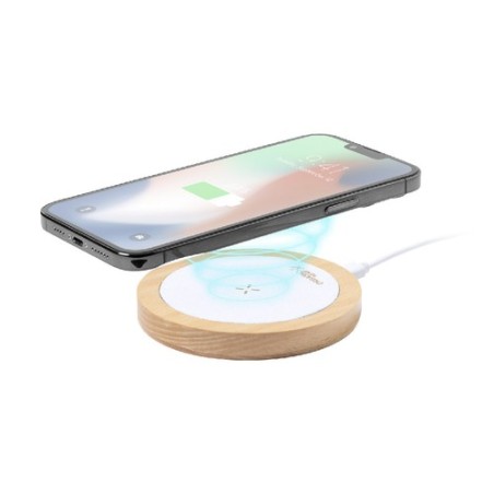 Chargeur Sans Fil Éco-responsable Personnalisé 15W - Kuzgal Matières : bois impression haute définition