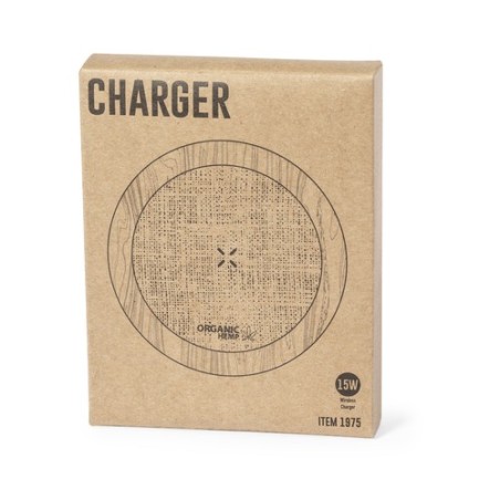 Chargeur Sans Fil Éco-responsable Personnalisé 15W - Kuzgal Matières : bois livraison express 24h 48h