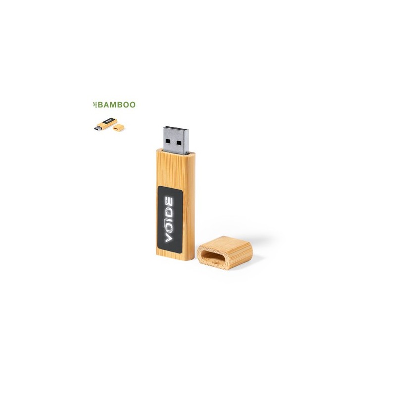 Clé USB 16GB personnalisée Afroks Matières : bambou