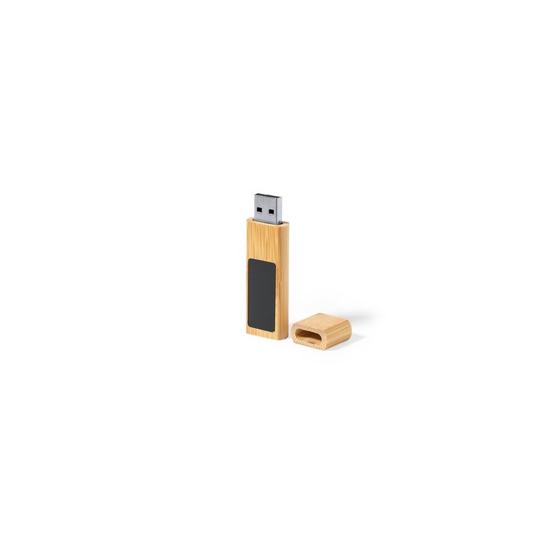 Clé USB 16GB personnalisée Afroks Matières : bambou marquage laser ultra précis