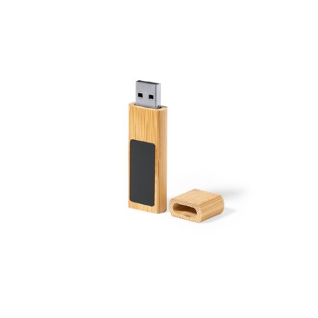 Clé USB 16GB personnalisée Afroks Matières : bambou marquage laser ultra précis