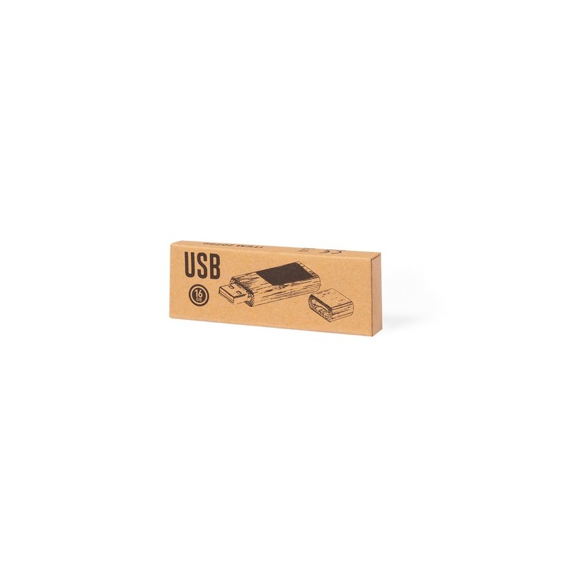 Clé USB 16GB personnalisée Afroks Matières : bambou objet promotionnel éco-responsable