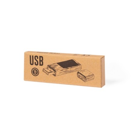 Clé USB 16GB personnalisée Afroks Matières : bambou objet promotionnel éco-responsable
