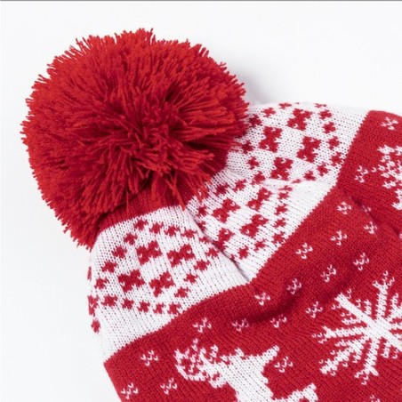 Bonnet personnalisé de Noël - Elenix Matières : acrylique Couleurs : rouge cadeau entreprise pas cher