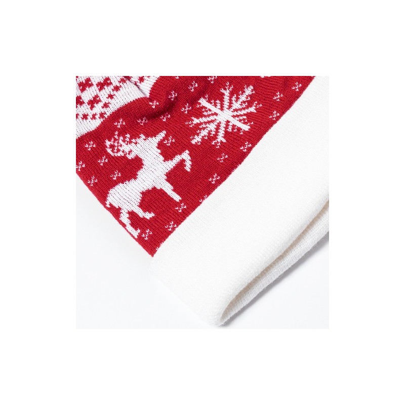 Bonnet personnalisé de Noël - Elenix Matières : acrylique Couleurs : rouge goodies publicitaire événementiel