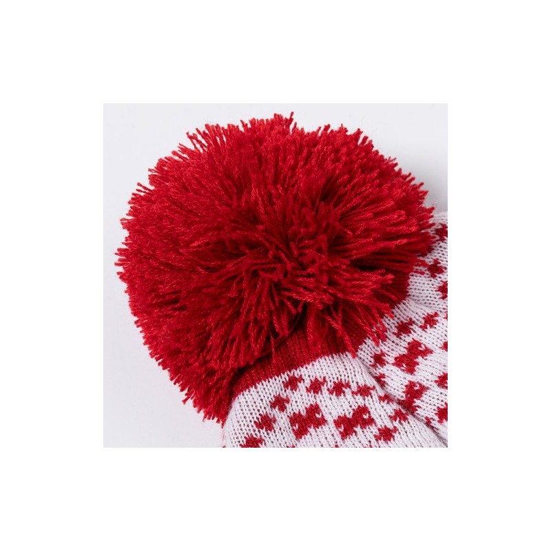 Bonnet personnalisé de Noël - Elenix Matières : acrylique Couleurs : rouge impression haute définition