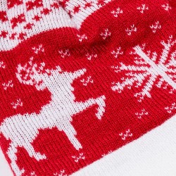 Bonnet personnalisé de Noël - Elenix Matières : acrylique Couleurs : rouge marquage laser ultra précis