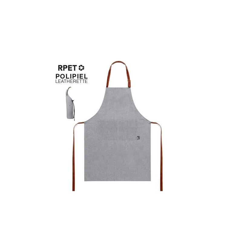 Tablier Éco-responsable Pratique Personnalisé pas cher - Hanaku Matières : PET recyclé Couleurs : gris cadeau entreprise pas che