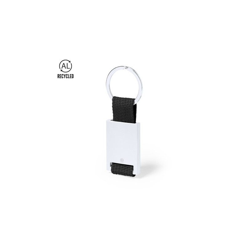 Porte-Clés Éco-responsable Personnalisable Lofly Matières : polyester Couleurs : argenté personnalisable avec votre logo