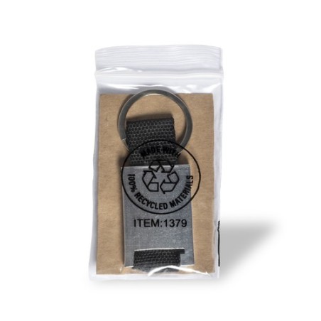 Porte-Clés Éco-responsable Personnalisable Lofly Matières : polyester Couleurs : argenté marquage laser ultra précis