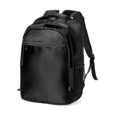 Sac à Dos Éco-responsable et Pratique Personnalisé pas cher Polack Couleurs : noir Matières : nylon recyclé cadeau collaborateur