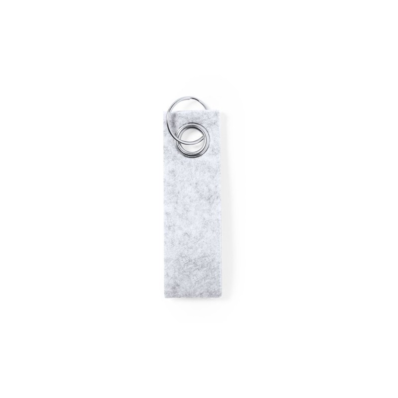 Porte-Clés Éco-responsable Personnalisé Pratique Triax Matières : PET recyclé Couleurs : gris