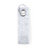 Porte-Clés Éco-responsable Personnalisé Pratique Triax Matières : PET recyclé Couleurs : gris