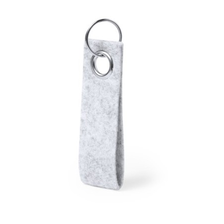 Porte-Clés Éco-responsable Personnalisé Pratique Triax Matières : PET recyclé Couleurs : gris cadeau entreprise pas cher