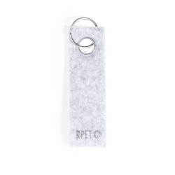Porte-Clés Éco-responsable Personnalisé Pratique Triax Matières : PET recyclé Couleurs : gris goodies publicitaire événementiel