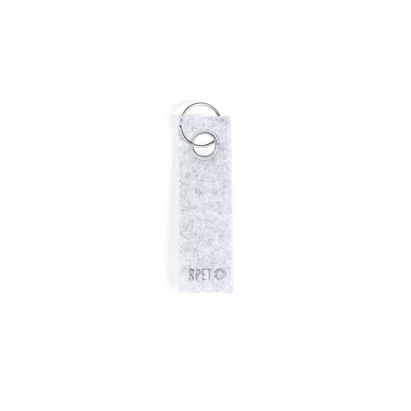 Porte-Clés Éco-responsable Personnalisé Pratique Triax Matières : PET recyclé Couleurs : gris goodies publicitaire événementiel