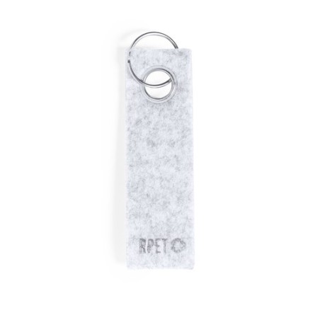 Porte-Clés Éco-responsable Personnalisé Pratique Triax Matières : PET recyclé Couleurs : gris goodies publicitaire événementiel
