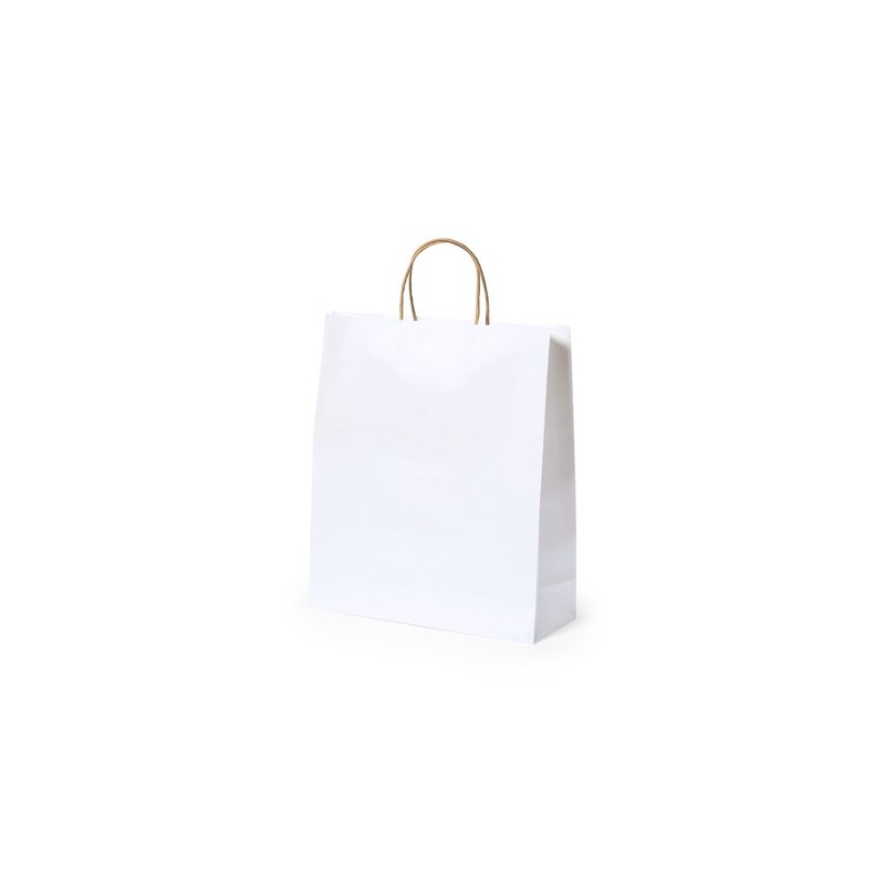 Sac Résistant Éco-responsable Personnalisé - Cynthia Matières : papier recyclé Couleurs : blanc
