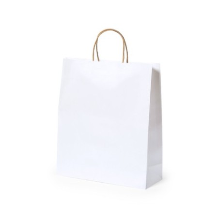 Sac Résistant Éco-responsable Personnalisé - Cynthia Matières : papier recyclé Couleurs : blanc