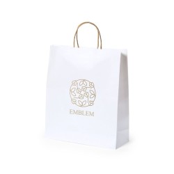 Sac Résistant Éco-responsable Personnalisé - Cynthia Matières : papier recyclé Couleurs : blanc cadeau entreprise pas cher