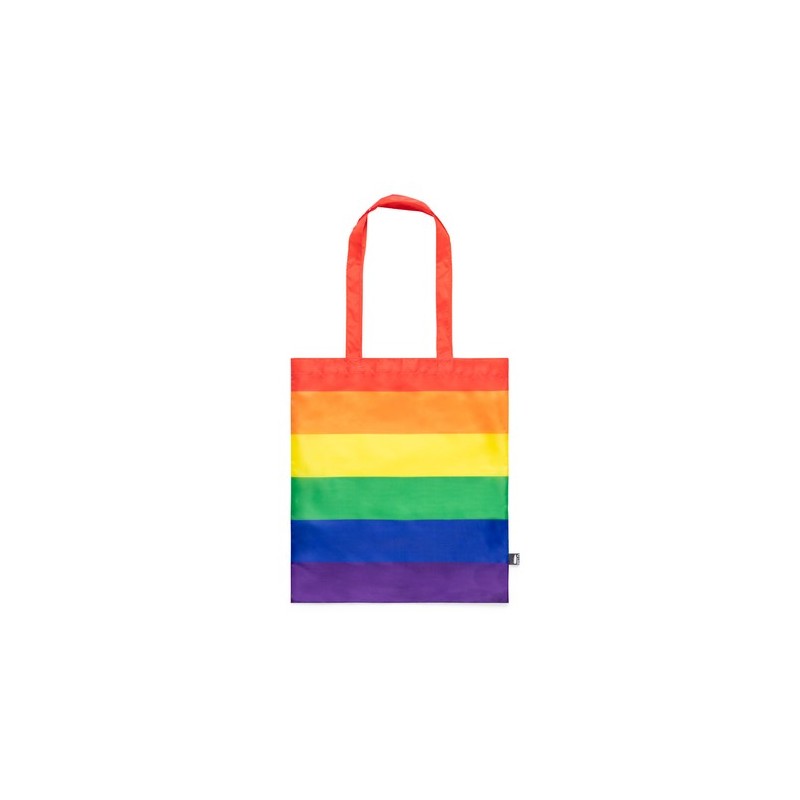 Sac Pratique Éco-responsable Personnalisé pour vos Achats - Rubiros Matières : PET recyclé Couleurs : rainbow
