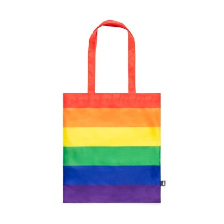 Sac Pratique Éco-responsable Personnalisé pour vos Achats - Rubiros Matières : PET recyclé Couleurs : rainbow