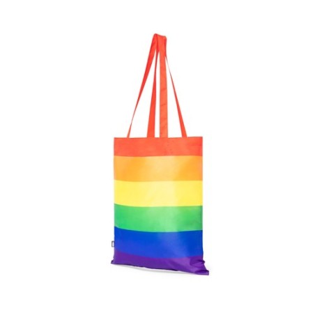 Sac Pratique Éco-responsable Personnalisé pour vos Achats - Rubiros Matières : PET recyclé Couleurs : rainbow goodies publicitai