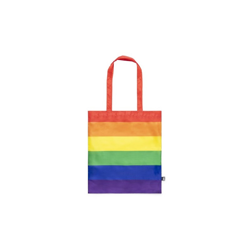 Sac Pratique Éco-responsable Personnalisé pour vos Achats - Rubiros Matières : PET recyclé Couleurs : rainbow marquage laser ult