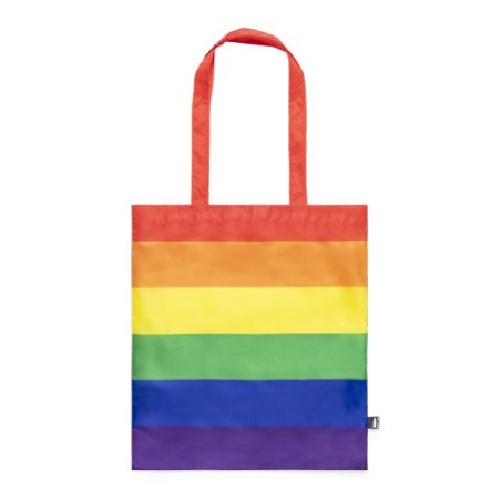 Sac Pratique Éco-responsable Personnalisé pour vos Achats - Rubiros Matières : PET recyclé Couleurs : rainbow marquage laser ult