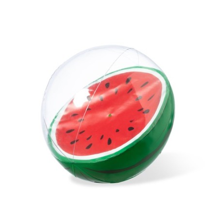 Ballon de Plage Publicitaire Éco-responsable - Darmon Matières : PVC Couleurs : fraise cadeau client original