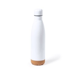 Bidon Personnalisé Publicitaire de Sublimation Pooch - Cadeau Unique Matières : liège Couleurs : blanc