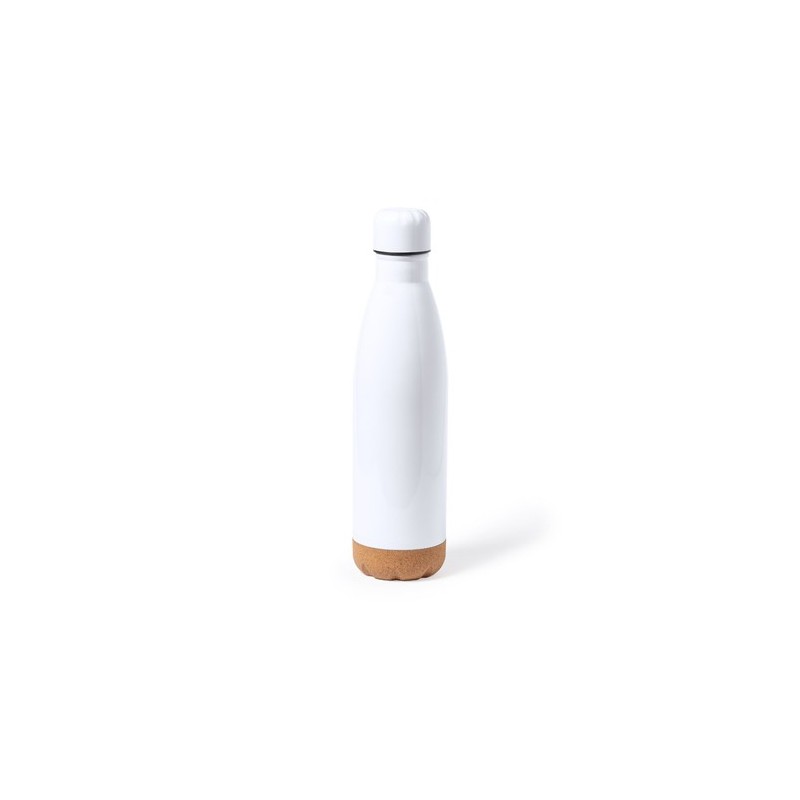 Bidon Personnalisé Publicitaire de Sublimation Pooch - Cadeau Unique Matières : liège Couleurs : blanc