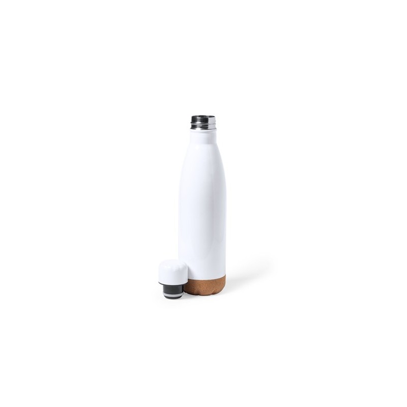 Bidon Personnalisé Publicitaire de Sublimation Pooch - Cadeau Unique Matières : liège Couleurs : blanc cadeau entreprise pas che