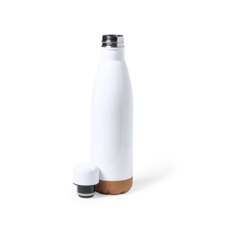 Bidon Personnalisé Publicitaire de Sublimation Pooch - Cadeau Unique Matières : liège Couleurs : blanc cadeau entreprise pas che