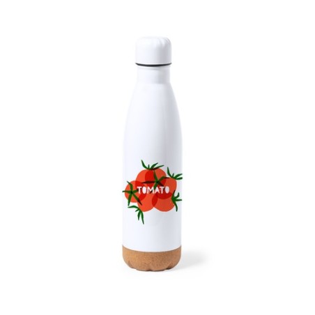Bidon Personnalisé Publicitaire de Sublimation Pooch - Cadeau Unique Matières : liège Couleurs : blanc goodies publicitaire évén