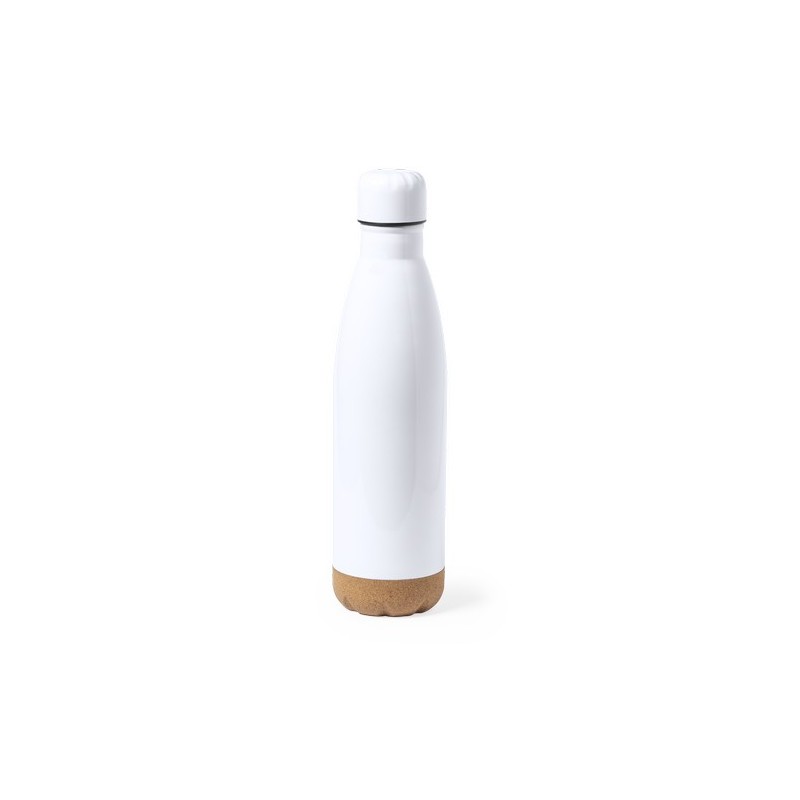 Bidon Personnalisé Publicitaire de Sublimation Pooch - Cadeau Unique Matières : liège Couleurs : blanc objet promotionnel éco-re