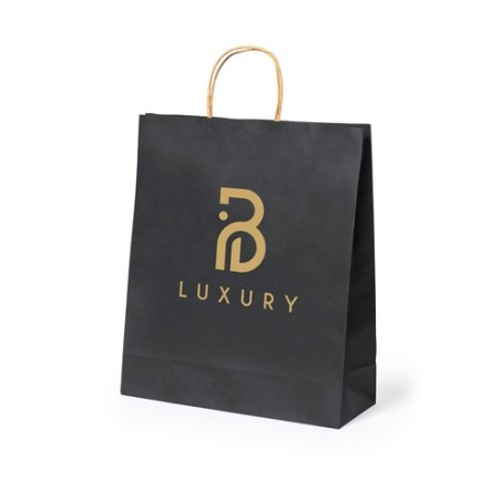 Sac en Papier Recyclé Personnalisé Durable et Chic Mepus Matières : papier recyclé Couleurs : noir cadeau entreprise pas cher