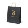 Sac en Papier Recyclé Personnalisé Durable et Chic Mepus Matières : papier recyclé Couleurs : noir cadeau entreprise pas cher