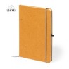 Bloc Notes Éco-responsable Personnalisé pas cher - Tefan Matières : cuir recyclé Couleurs : marron personnalisable avec votre lo
