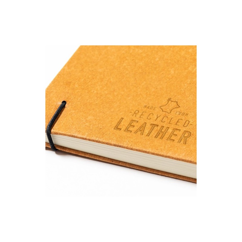 Bloc Notes Éco-responsable Personnalisé pas cher - Tefan Matières : cuir recyclé Couleurs : marron impression haute définition