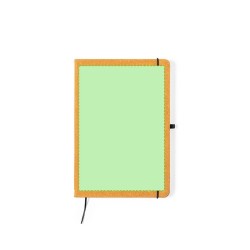 Bloc Notes Éco-responsable Personnalisé pas cher - Tefan Matières : cuir recyclé Couleurs : marron objet promotionnel éco-respon
