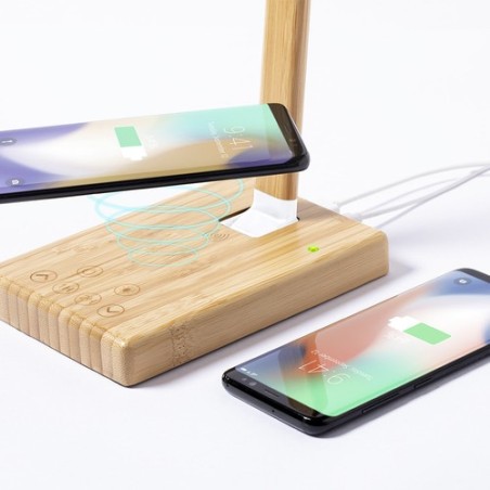 Lampe Éco-responsable et Pratique Chargeur Sleya Matières : bambou marquage laser ultra précis