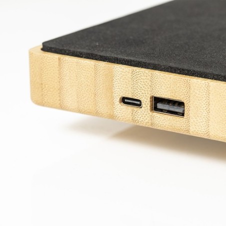 Lampe Éco-responsable et Pratique Chargeur Sleya Matières : bambou accessoire événementiel unique