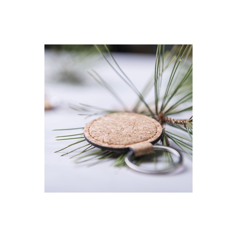 Porte-clés s en liège naturel personnalisés - Kimbox Matières : liège objet promotionnel éco-responsable