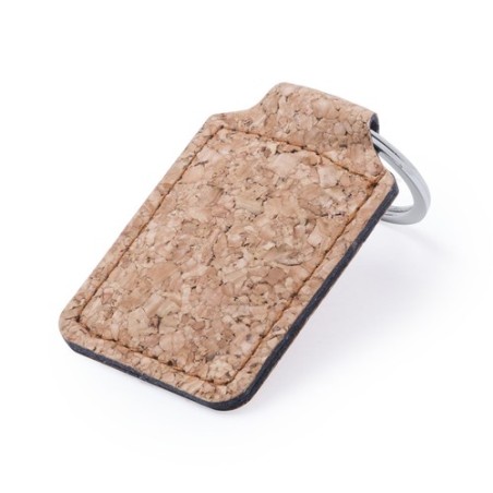 Porte-clés s en liège naturel personnalisés - Kimbox Matières : liège cadeau client original